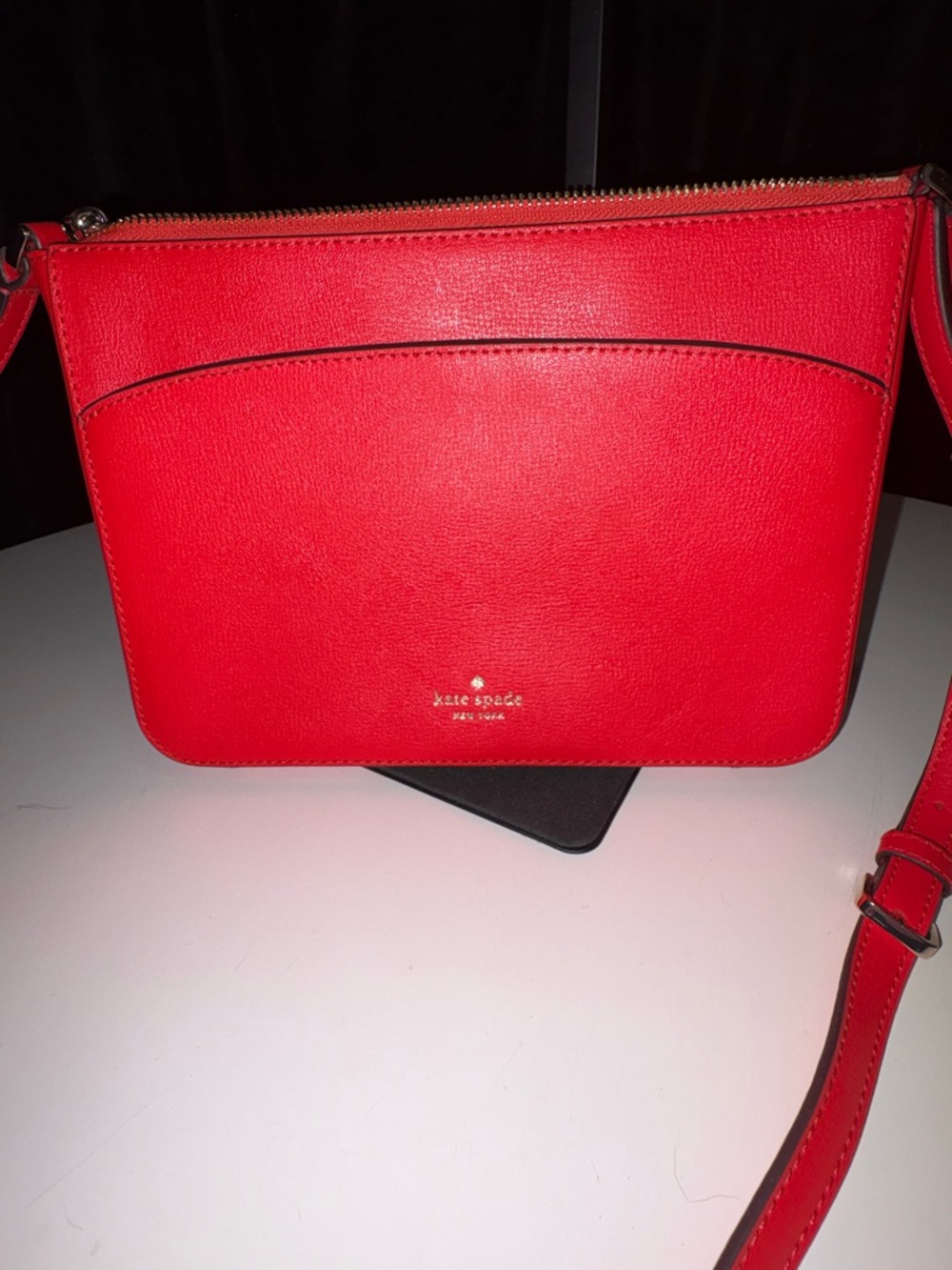 Kate Spade Red Leather Crossbody Spade Tassel Detail - Picture 4 of 6
